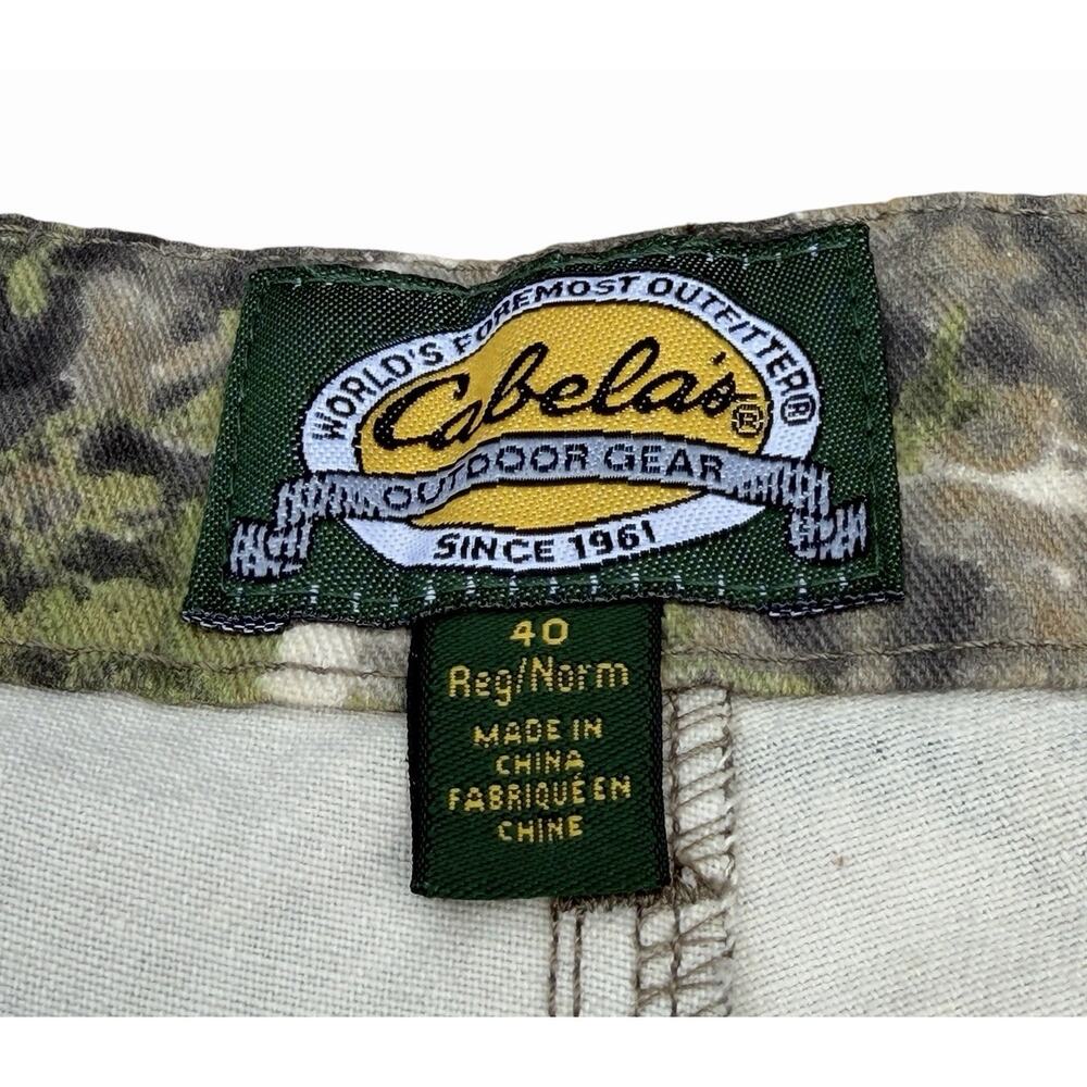 Cabela's Zonz Woodlands Camo Hunting Cargo Pants Mens 40 Adjustable Waist Pocket - Picture 8 of 12